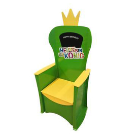 children's throne with chalkboard • green product photo