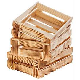 wood basket small 300 mm W 250 mm H 120 mm product photo
