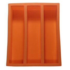 ice cube mould plastic orange round 4-cavity product photo