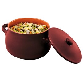 saucepan 7.2 ltr clay with lid brown  Ø 240 mm  H 260 mm  | 2 handles product photo
