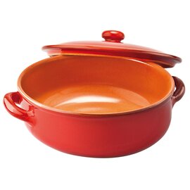 lidded saucepan Linea 1870 2.9 l clay stoneware with lid red  Ø 240 mm  H 100 mm  | 2 handles product photo