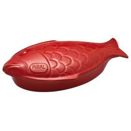 fish pot LINEA GOURMET 3.4 ltr clay with lid red fish-shaped 410 mm  x 250 mm  H 120 mm product photo
