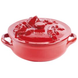 ratatouille cooking pot LINEA GOURMET 3.7 ltr clay with lid red  Ø 270 mm  H 145 mm  | 2 handles product photo