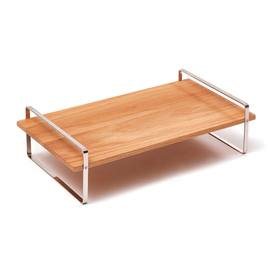 table frame stainless steel wood L 450 mm x 250 mm H 120 mm product photo