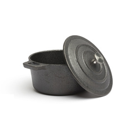 mini serving pot TRADICIÓN 0.35 l cast iron with lid round Ø 110 mm H 60 mm product photo