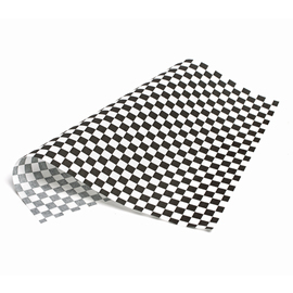 snack paper 340 mm x 280 mm | square pattern black | white product photo