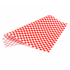 snack paper 340 mm x 280 mm | square pattern red | white product photo