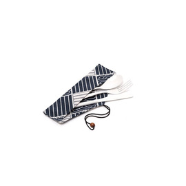 cutlery bag cotton blue | 250 mm x 60 mm product photo