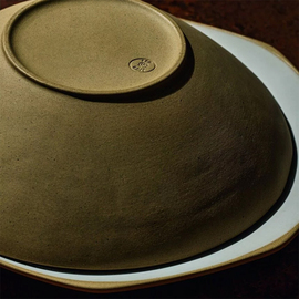 dining plate plate rim wide TERRA NOVA LUZ stoneware Ø 260 mm beige product photo  S