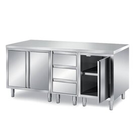 cabinet table | 2000 mm x 700 mm H 870 mm with 3 drawers with 3 wing doors product photo