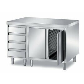 cabinet table | 1800 mm x 700 mm H 870 mm with 4 drawers with 2 wing doors product photo