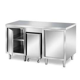 cabinet table 1500 mm  x 700 mm  H 850 mm with condiment container with 2 wing doors product photo  L