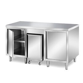 cabinet table | 1500 mm x 700 mm H 870 mm with condiment container with 2 wing doors product photo