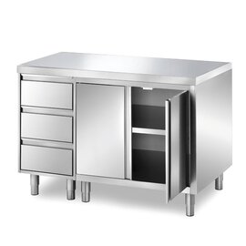 cabinet table | 1500 mm x 700 mm H 870 mm with 3 drawers with 2 wing doors product photo