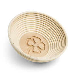 bread mould round with wooden floor four-leaf clover bread weight 500 g Ø 180 mm product photo