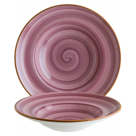 pasta plate Ø 270 mm AURA BLACKBERRY bonna Gourmet porcelain decor swirled purple round product photo
