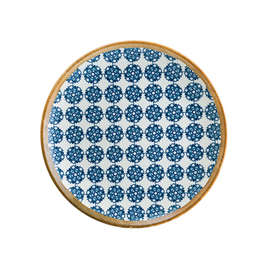 plate flat Ø 190 mm LOTUS bonna Gourmet porcelain with decor floral white | blue product photo