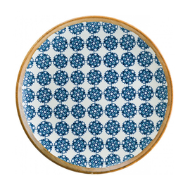 plate flat Ø 270 mm LOTUS bonna Gourmet porcelain with decor floral white | blue product photo