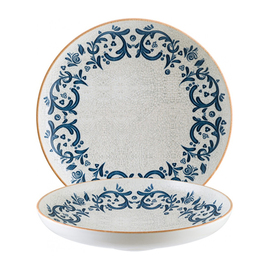 pasta plate Ø 250 mm VIENTO HYGGE porcelain decor white | blue product photo