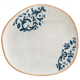 plate flat 290 mm x 270 mm VIENTO Vago white | blue with decor product photo