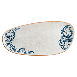 platter oval 370 mm x 170 mm VIENTO Vago porcelain decor white | blue product photo