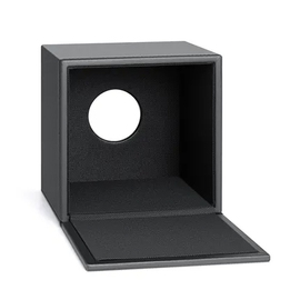cosmetic tissue box SHAPE square leatherette black product photo S