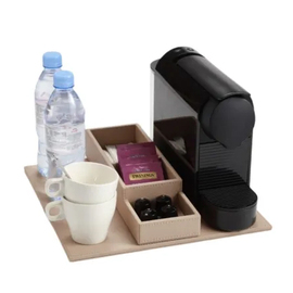 welcome tray SNAP beige with coffee machine | condiment box product photo