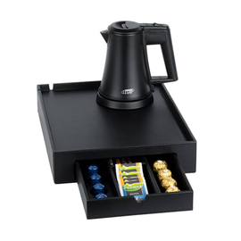 welcome tray SPACE black with black kettle 0.5 l product photo