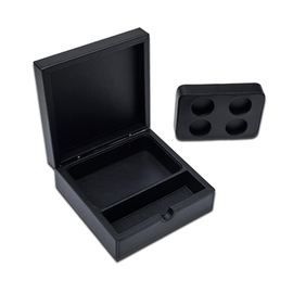 coffee capsule box STORE leatherette black product photo  S