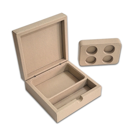 coffee capsule box STORE leatherette beige product photo S