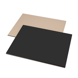desk pad | welcome tray SWITCH leatherette black | beige | 500 mm x 400 mm product photo