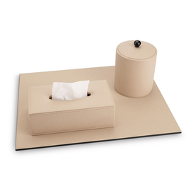 desk pad | welcome tray SWITCH leatherette black | beige | 500 mm x 400 mm product photo S