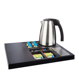 welcome tray SIESTA black with electric kettle STYLE-EUR product photo