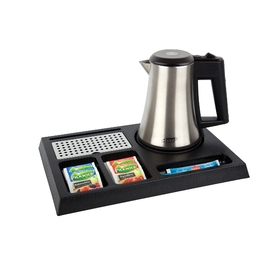 welcome tray STAY ABS black with electric kettle STAR-EUR product photo