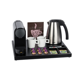 welcome tray SUPREME with kettle with coffee machine product photo
