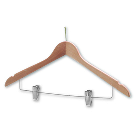 clothes hanger wood chromium  | anti-theft suspension | clips product photo