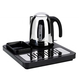 welcome tray Regal black with stainless steel kettle product photo