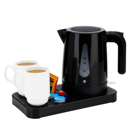 CLEARANCE | welcome tray Standard black with kettle 1.0 l | 295 mm x 160 mm product photo  S