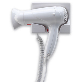 hotel safety hairdryer Valette wall mounting | horizontal storage white 1600 watts product photo