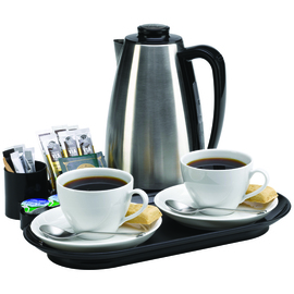 welcome tray Valette black with stainless steel kettle 350 mm  x 345 mm product photo