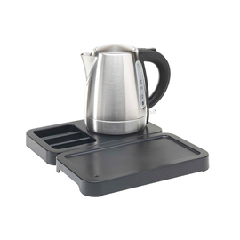 welcome tray Valette black with stainless steel kettle product photo