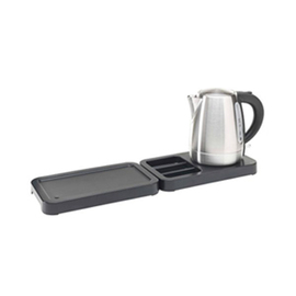 welcome tray Valette black with stainless steel kettle product photo  S