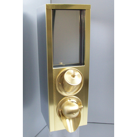 coffee bean dispenser AM 180.2 BSO brass coloured for 5 kg of coffee beans | handling per twist mechanism product photo