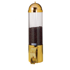 coffee bean dispenser for wall mounting AM 21.1 D golden  | handling per peel  Ø 140 mm  H 510 mm | suitable for 1 kg of coffee beans product photo