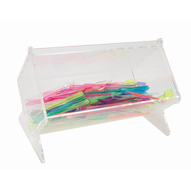 ice cream spoon box | straw box with lid acrylic glass 260 mm x 150 mm x 170 mm product photo