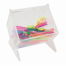 ice cream spoon box with lid acrylic glass 150 mm x 150 mm x 170 mm product photo