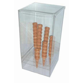 ice cream cone box suitable for 130 - 200 ice cream cones acrylic glass 300 mm x 300 mm H 600 mm product photo