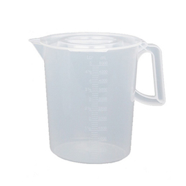 measuring beaker with lid PP transparent graduated up to 5000 ml product photo