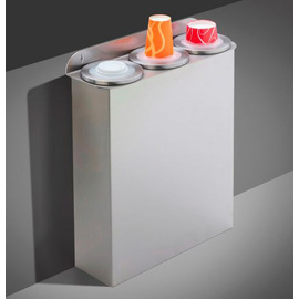 cup dispenser|lid dispenser wall mounting • 3 dispensers | cladding | wall bracket L 468 mm H 661 mm product photo  S