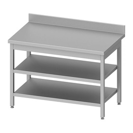 work table ECO AT 63 with shelf | upstand | 600 mm x 700 mm | self-assembly product photo
